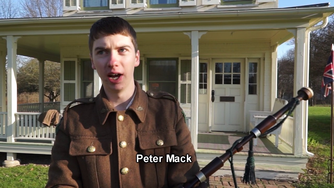 WW1 Trench Peter Mack on Bagpipes