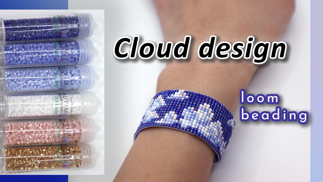 Cloud Design Loom Bracelet Tutorial Project 1 on the Cloud Bead Set
