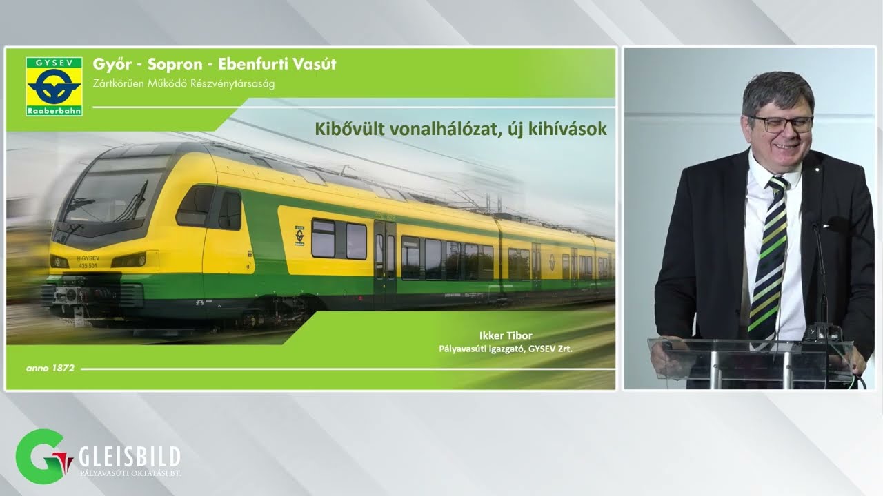 Ikker Tibor: Kibőv&uuml;lt vonalh&aacute;l&oacute;zat, &uacute;j kih&iacute;v&aacute;sok, a GYSEV Zrt.-n&eacute;l