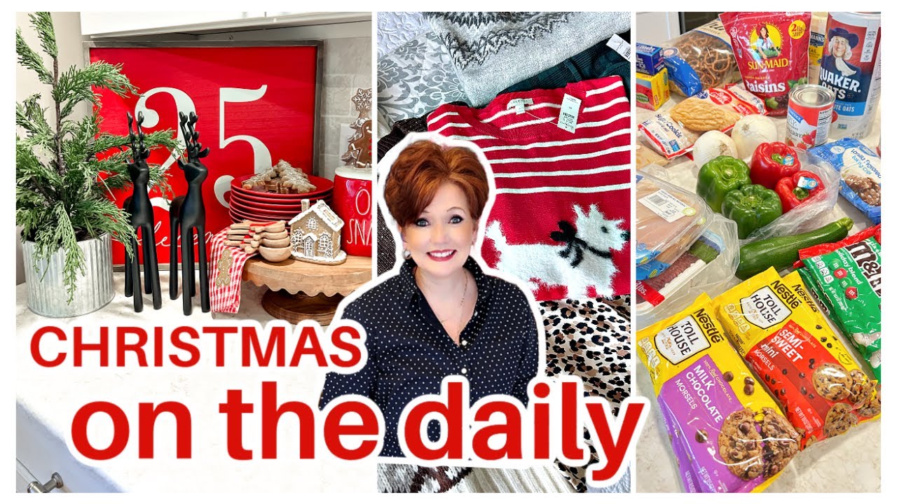 CHRISTMAS ON THE DAILY  HOLIDAY DECOR CLOTHES HAUL DIY & MORE