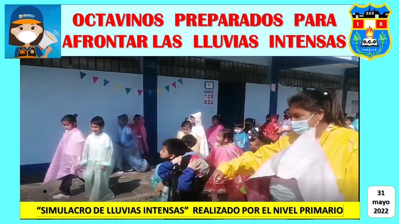 I Simulacro de lluvias intensas en la I. E. Octavio Campos Otoleas _ Nivel Primario
