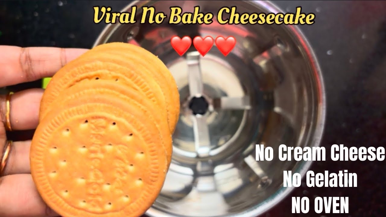 Viral No-Bake Cheesecake Recipe | Without Cream Cheese 🔥 No gelatin, No egg, No oven | Easy & Yummy