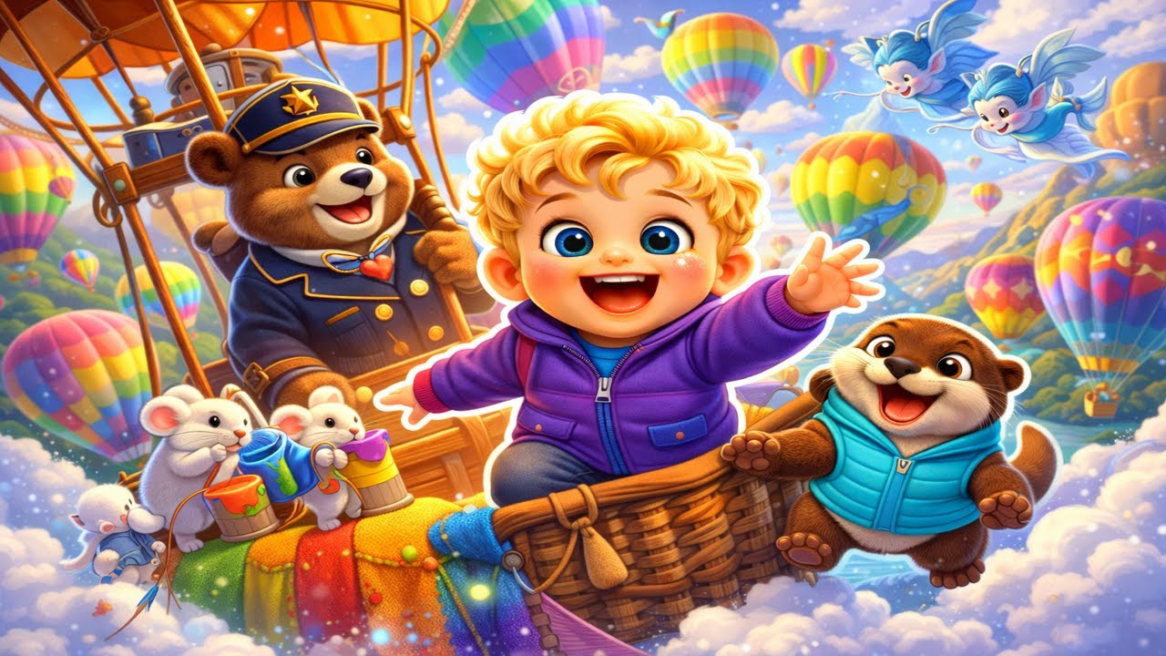 The Spring Balloon Crossing – Telo & Milo’s Sky Journey Across the Valleys 🌤️✨