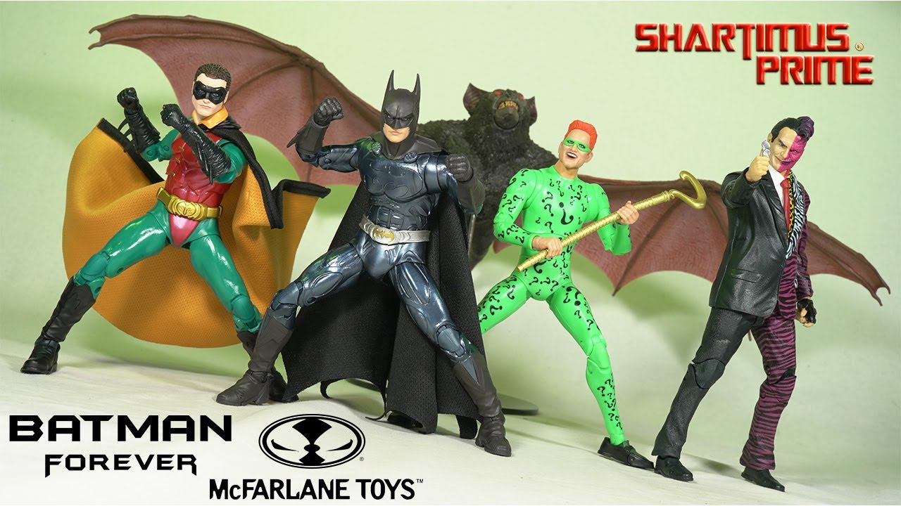 DC Multiverse Batman Forever Build A Bat Wave Robin Riddler and Two Face McFarlaneToys Figure Review
