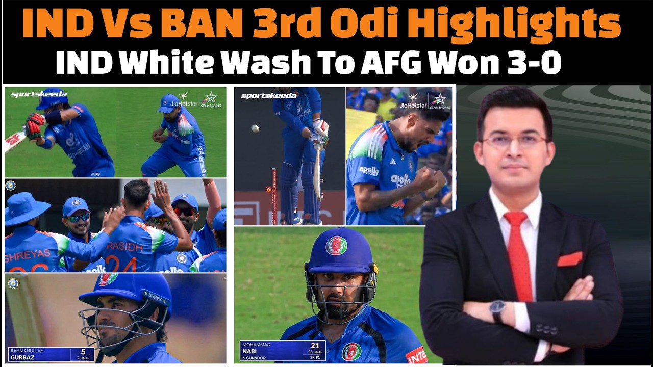 India vs Afghanistan 3rd ODI match complete highlights 2026 today.