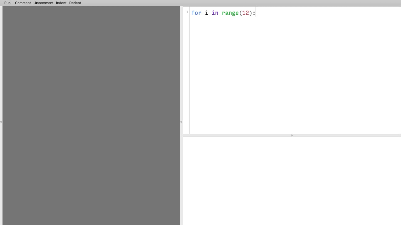 Loop: for i in range()