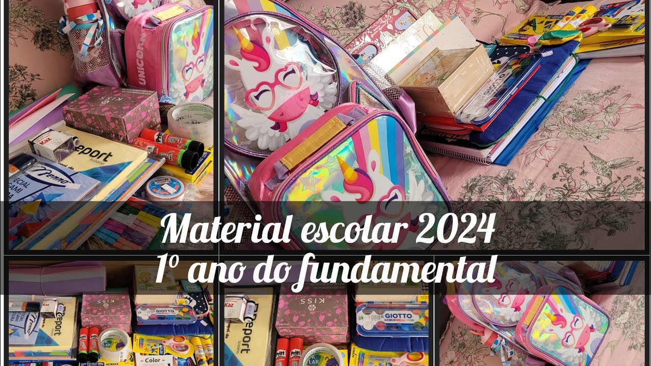 Material escolar 2024 - 1° ano do ensino fundamental.