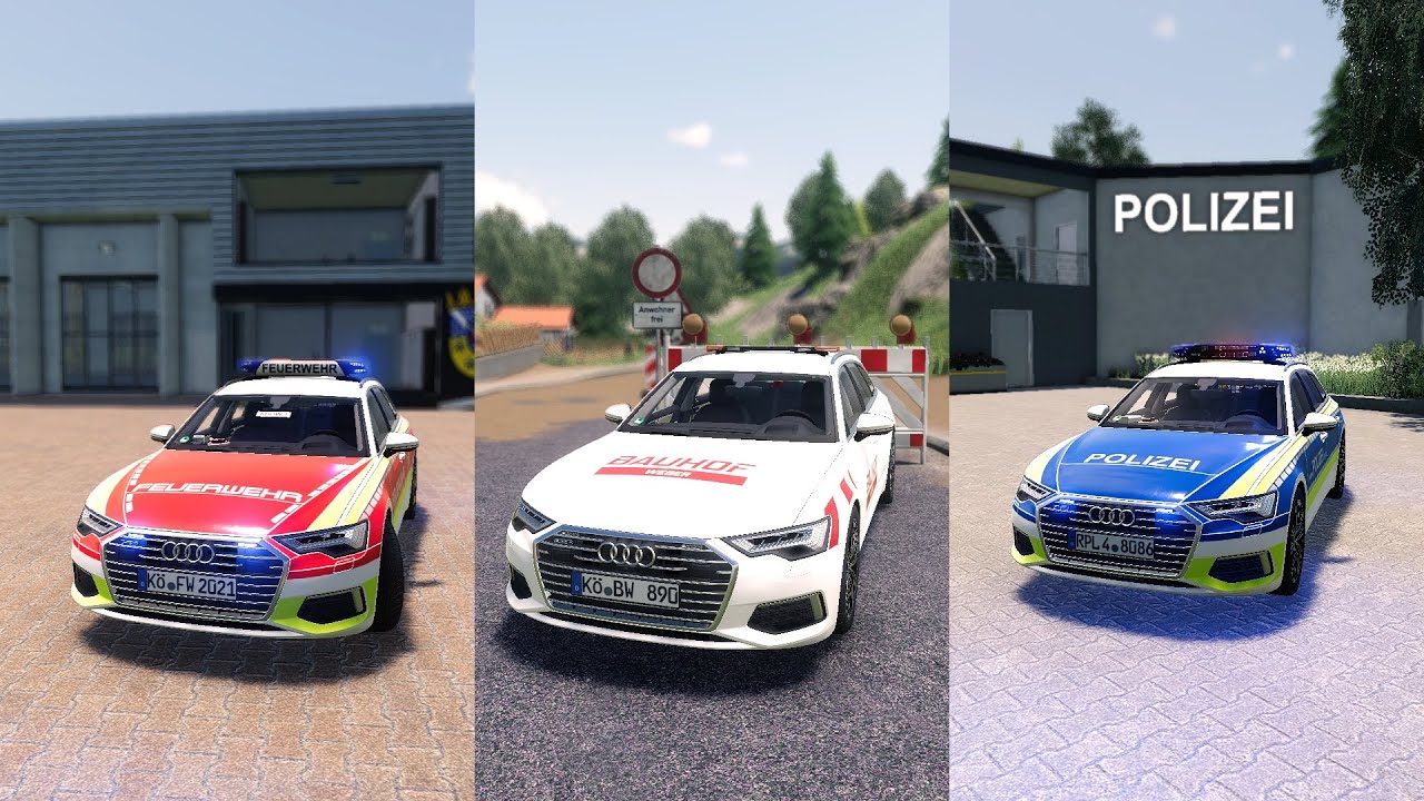 LS19 - Ich habe Geburtstag und Du bekommst diesen AUDI A6 mit Feuerwehr, Polizei und Bauhof Weber 😍