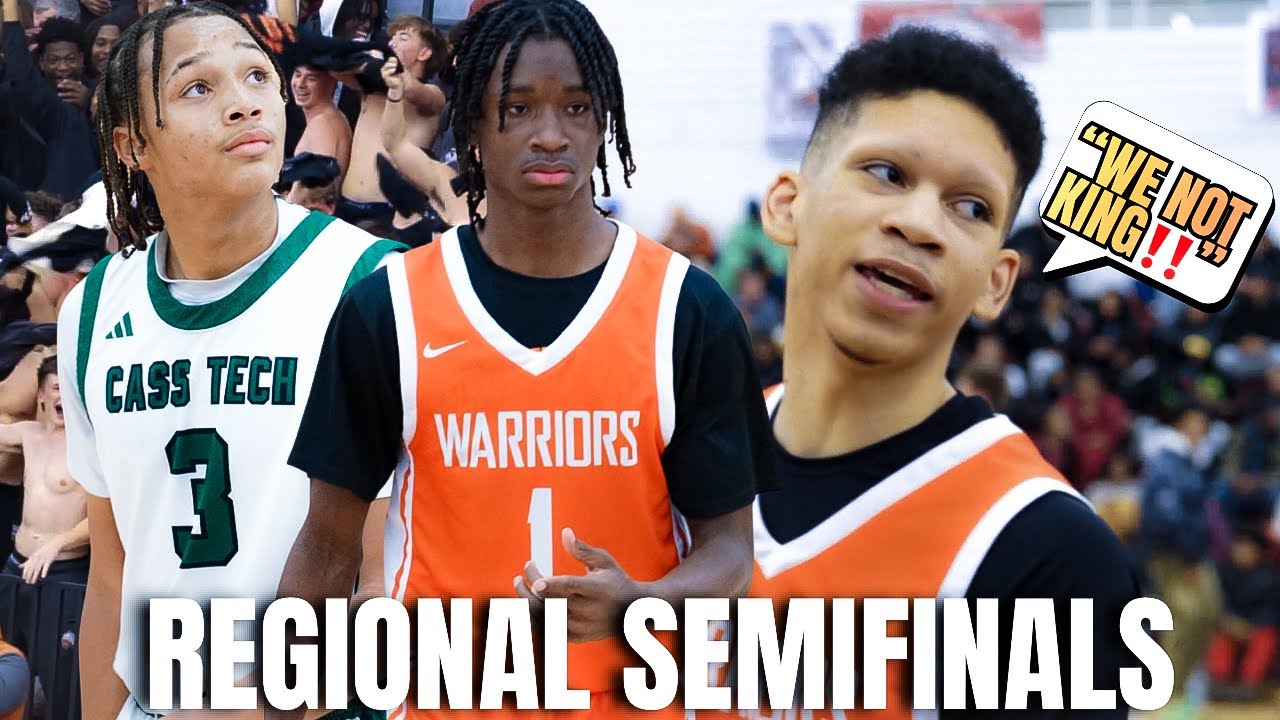 PACKED OUT PLAYOFF GAME GOES LEFT! DETROIT CASS TECH VS. BROTHER RICE *MUST WATCH😱*
