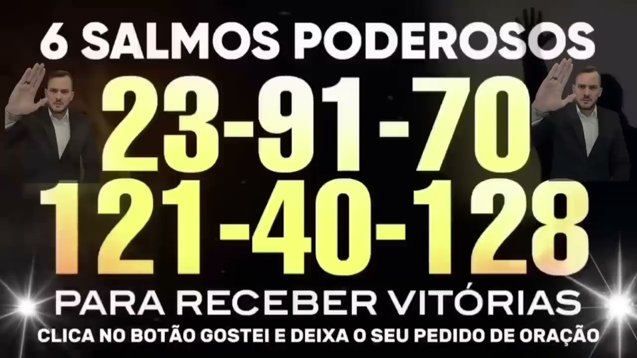 6 SALMOS PODEROSOS SALMO 23, 91, 70, 121, 40 e 128 PARA RECEBER 🏆 