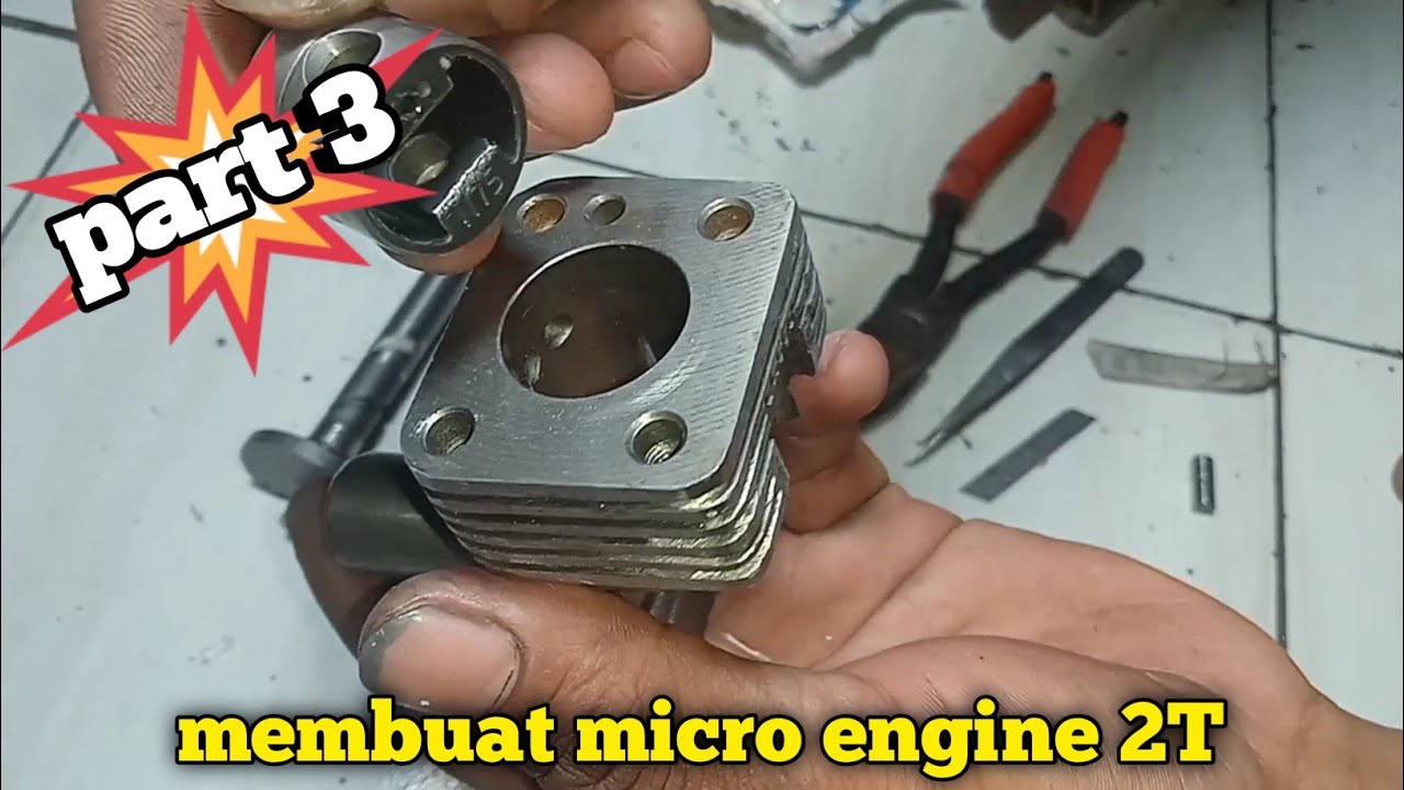 Cara membuat mesin mini 2T dari kompresor kulkas BAGIAN 2