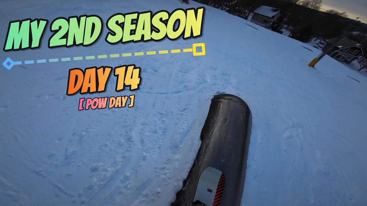 My 2nd Season: Day 14 [POW DAY] #snowboarding #beginner