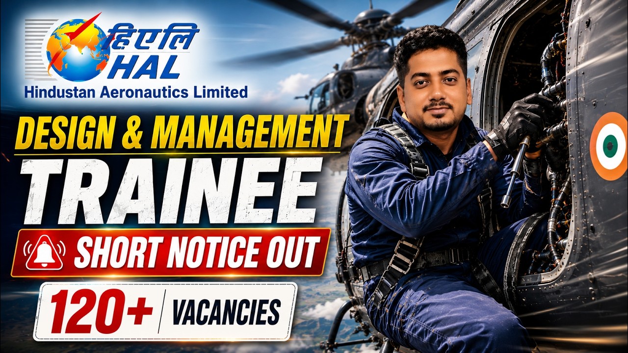 HAL Recruitment 2026 | HAL Design Trainee Recruitment | HAL Management Trainee Recruitment