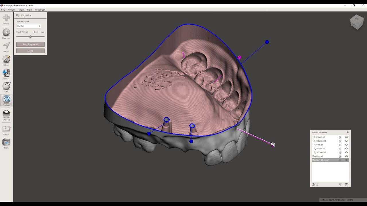 Demo models training in meshmixer