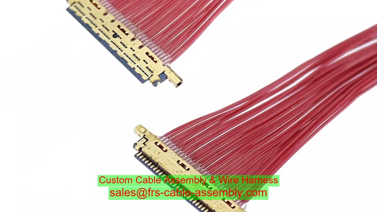 Custom Molded Cable Assemblies Micro Coaxial Cable For USB Type-C 4K 51 Pin LVDS Coax Cabline Twin-C