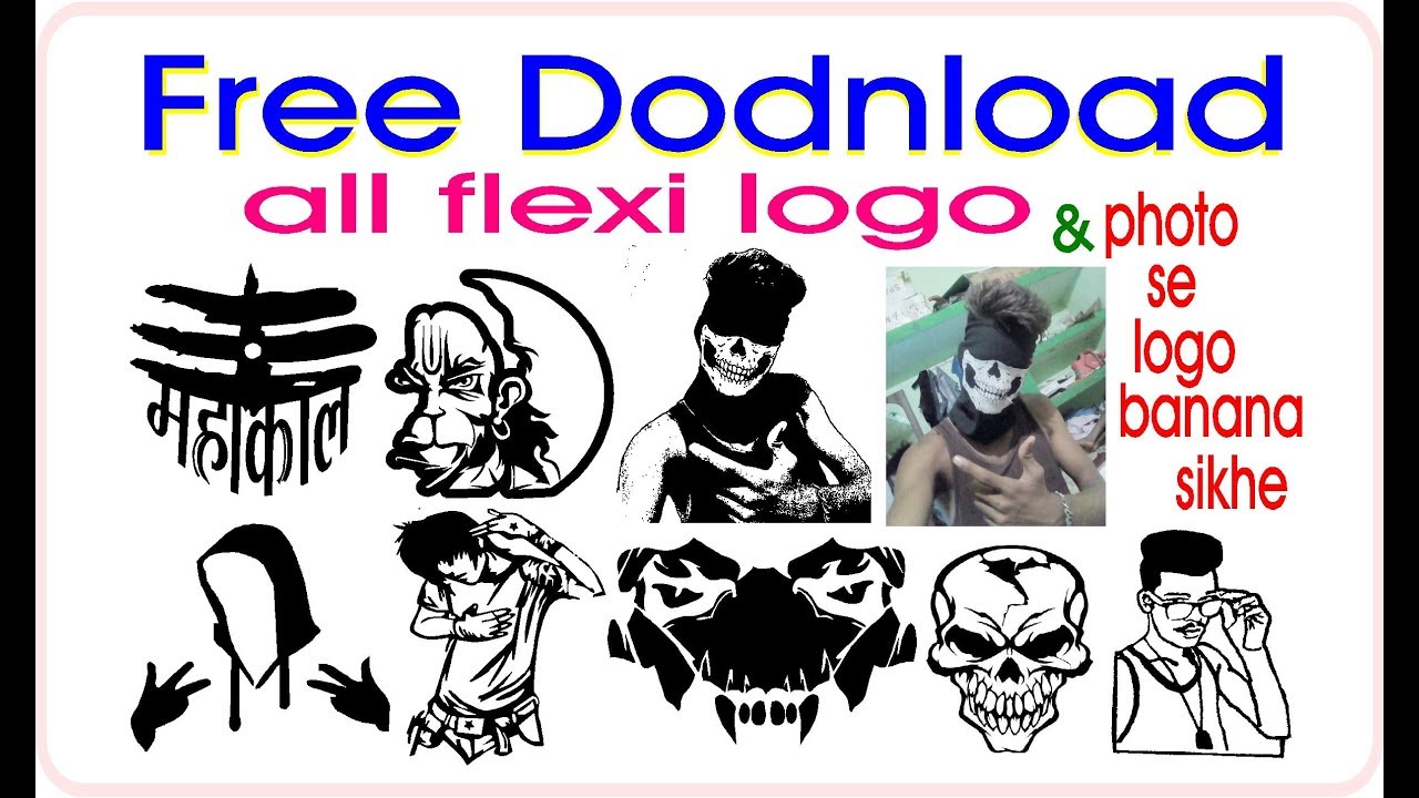 Flexisign Tattoo logo download & net se download ki photo ki kating  karna ranjeet arts pamgarh