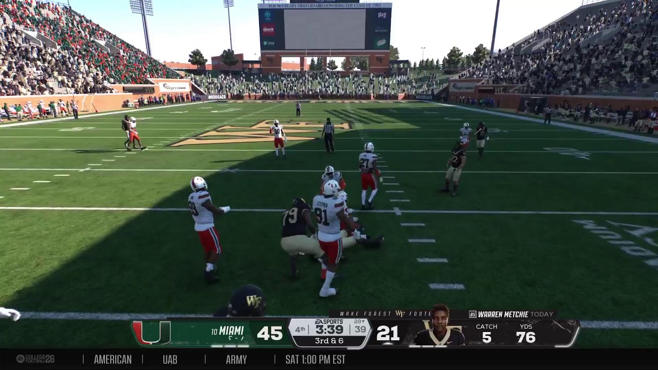 WW26 Hurricanes 🌀 vs Wake Forest Y8W7