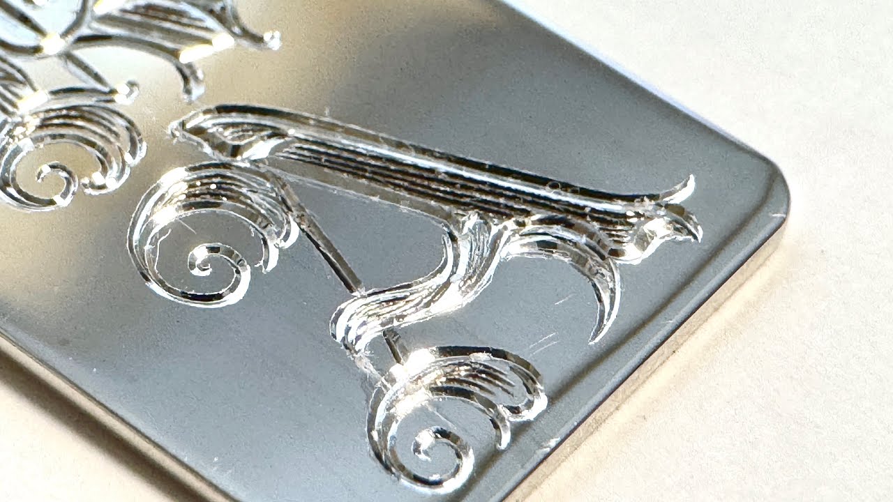 【 R A 】 no.2 950 pt プラチナ arabesque old english charm pendant hand engraving Burin  ペンダント彫金 彫刻 手彫り
