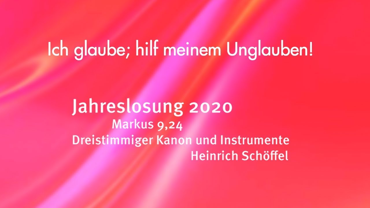 Jahreslosung 2020 - Vertonung / Lied / Kanon von Heinrich Sch&ouml;ffel
