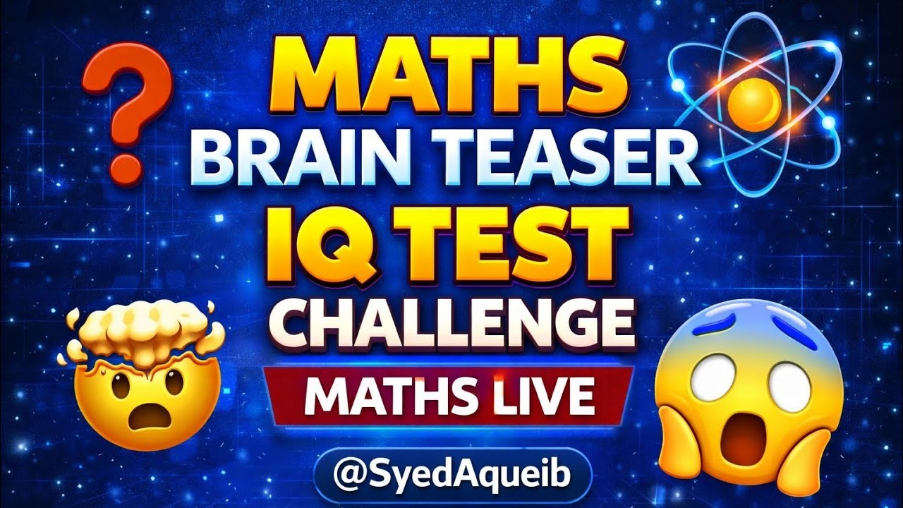 maths brain teaser | iq test challenge | #quiztime  #mathspuzzle #Live#maths #Brainteaser #quizlive
