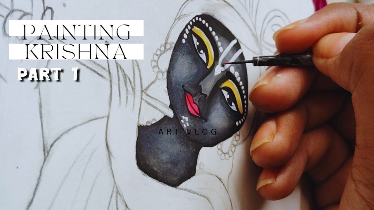 Easy & Beautiful Krishna Painting Tutorial | Easy Painting Tutorial