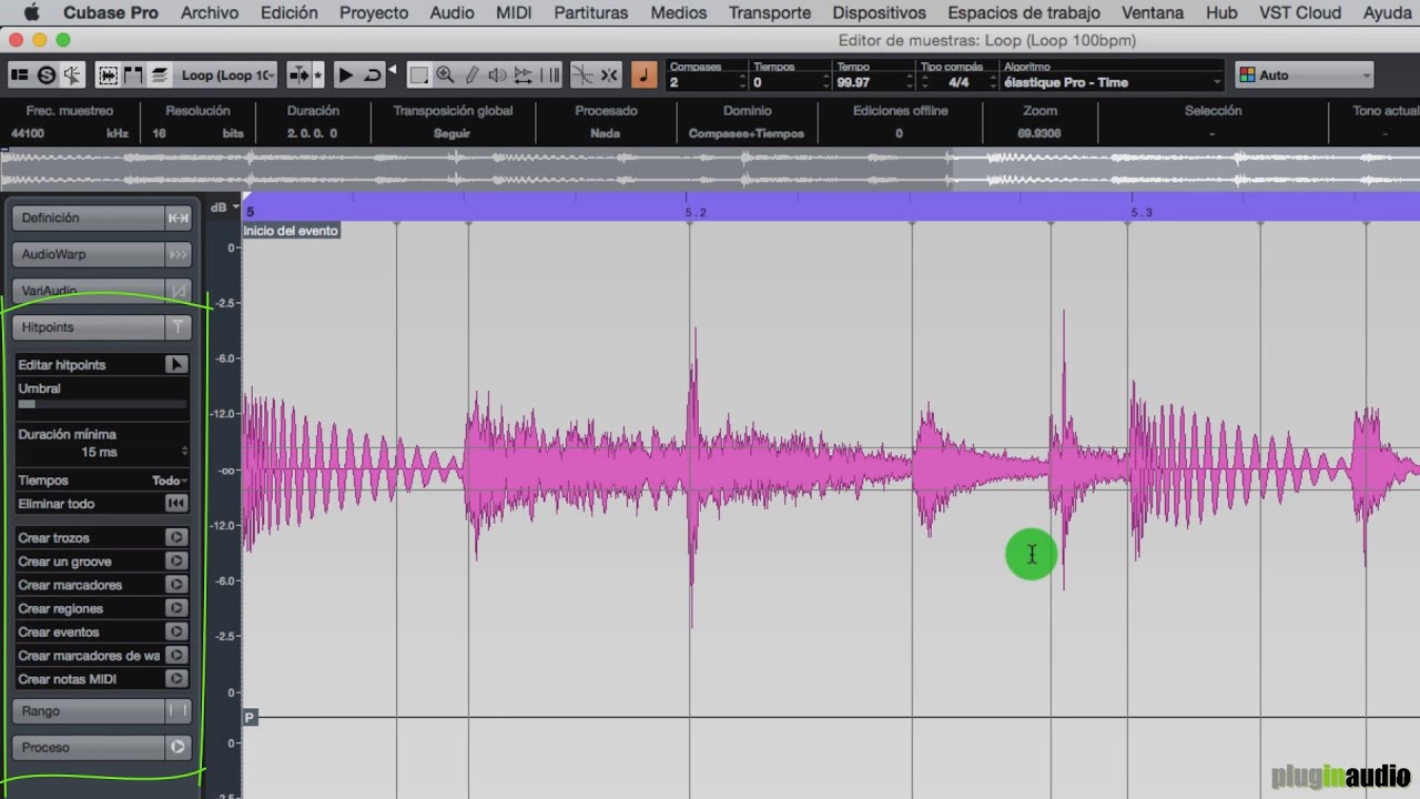 Cubase PRO 8.5 los Hitpoints y sus aplicaciones
