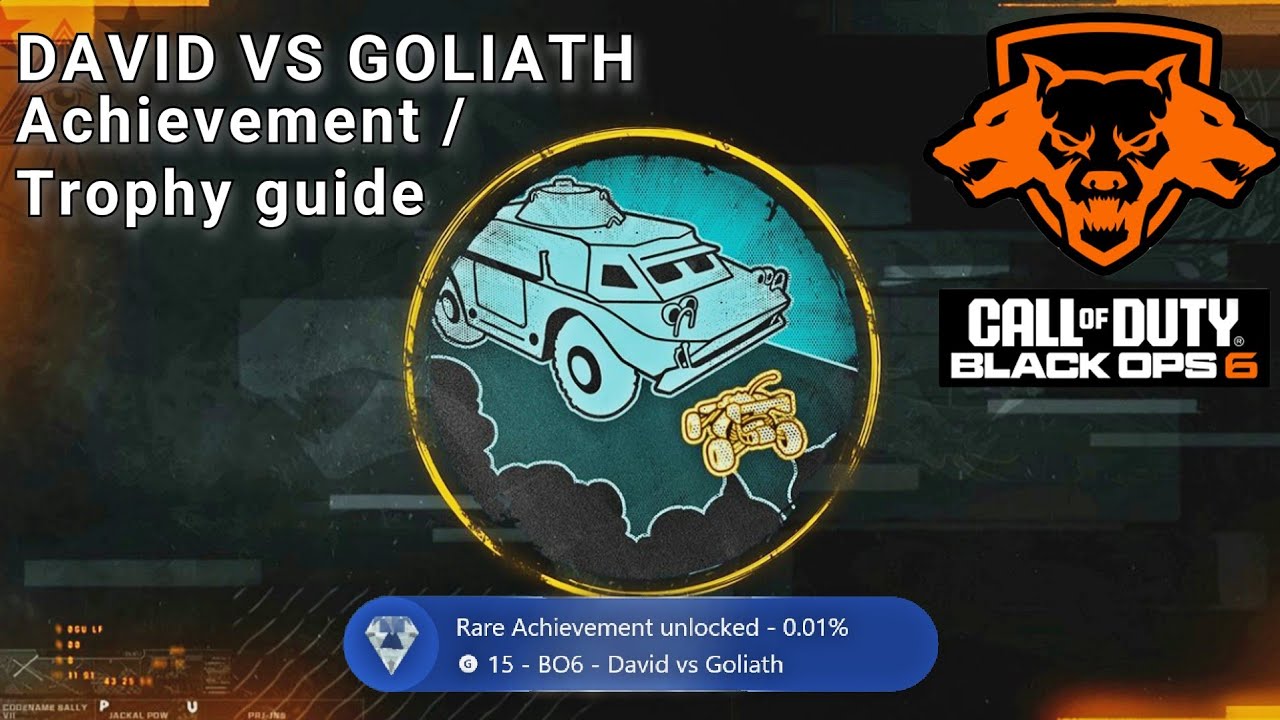 Black OPS 6: руководство по достижениям и трофеям DAVID VS GOLIATH