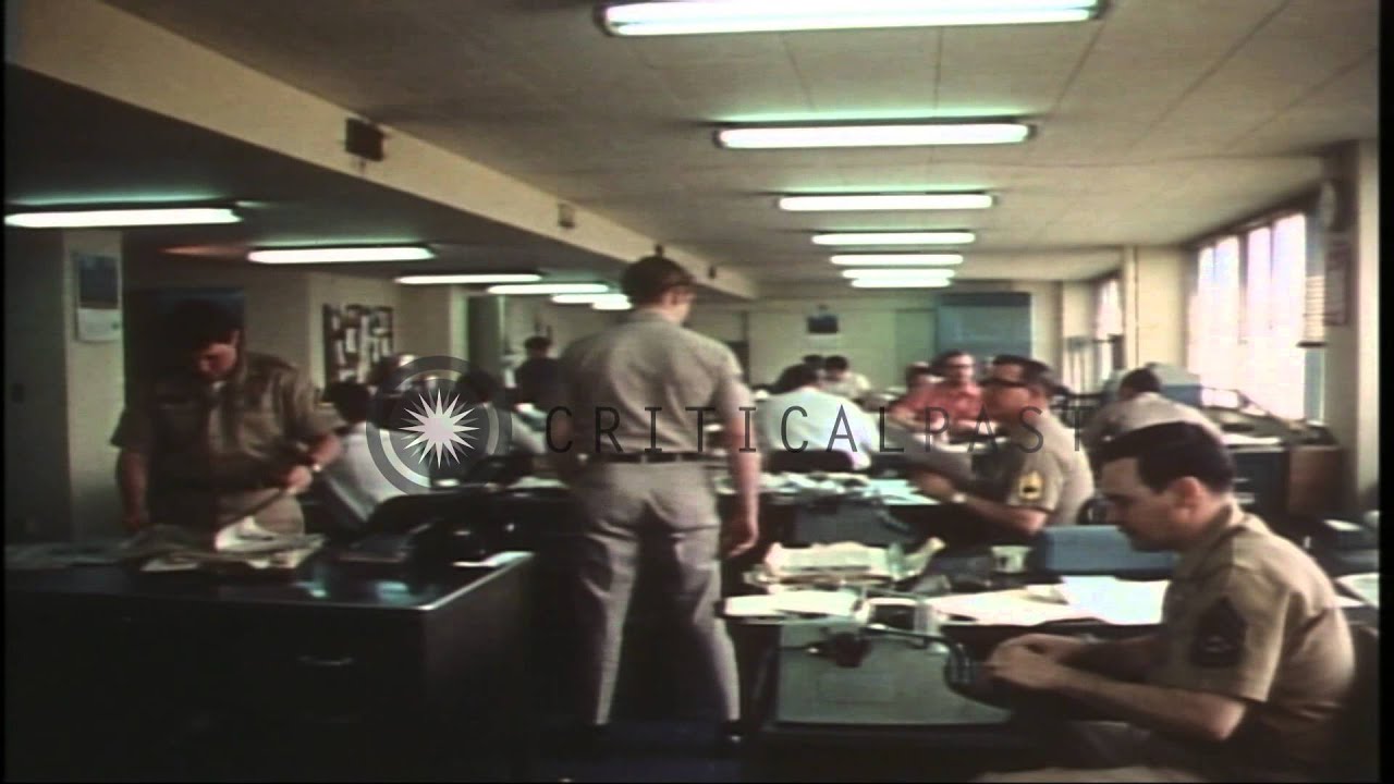 US servicemen are kept informed through Stars and Stripes newspaper, radio and te...HD Stock Footage