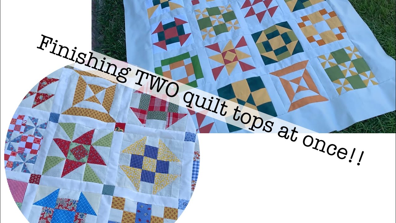 Finishing BOTH of my summertime sampler quilts today | sashing | border | cornerstones
