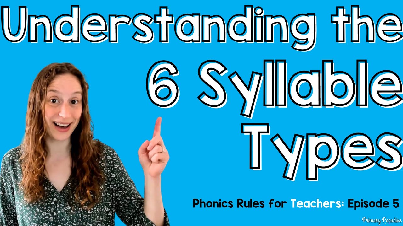 Six Syllable Types Explained: Phonics Rules for Teachers Episode 5