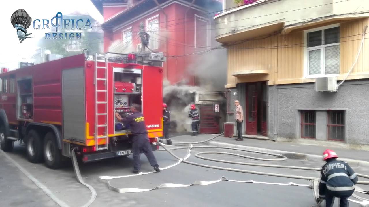 pompierii la incendiu