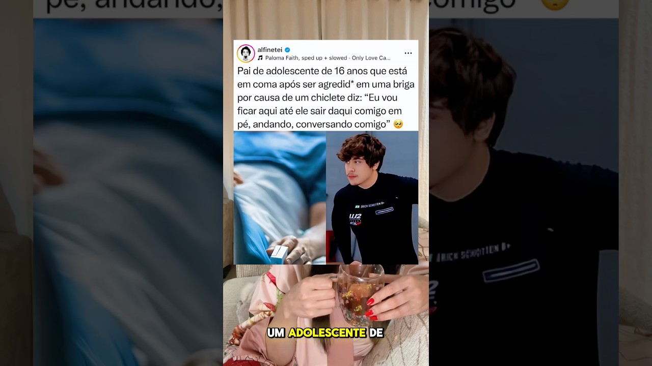 Um adolescente em coma por um chiclete e a banaliza&ccedil;&atilde;o da vida entre os jovens. Vivemos uma crise.