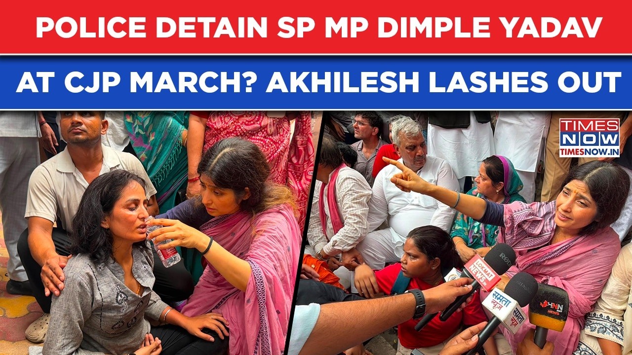 Cockroach Janta Party March To Parliament: Police Detain SP MP Dimple Yadav? Akhilesh Lashes Out