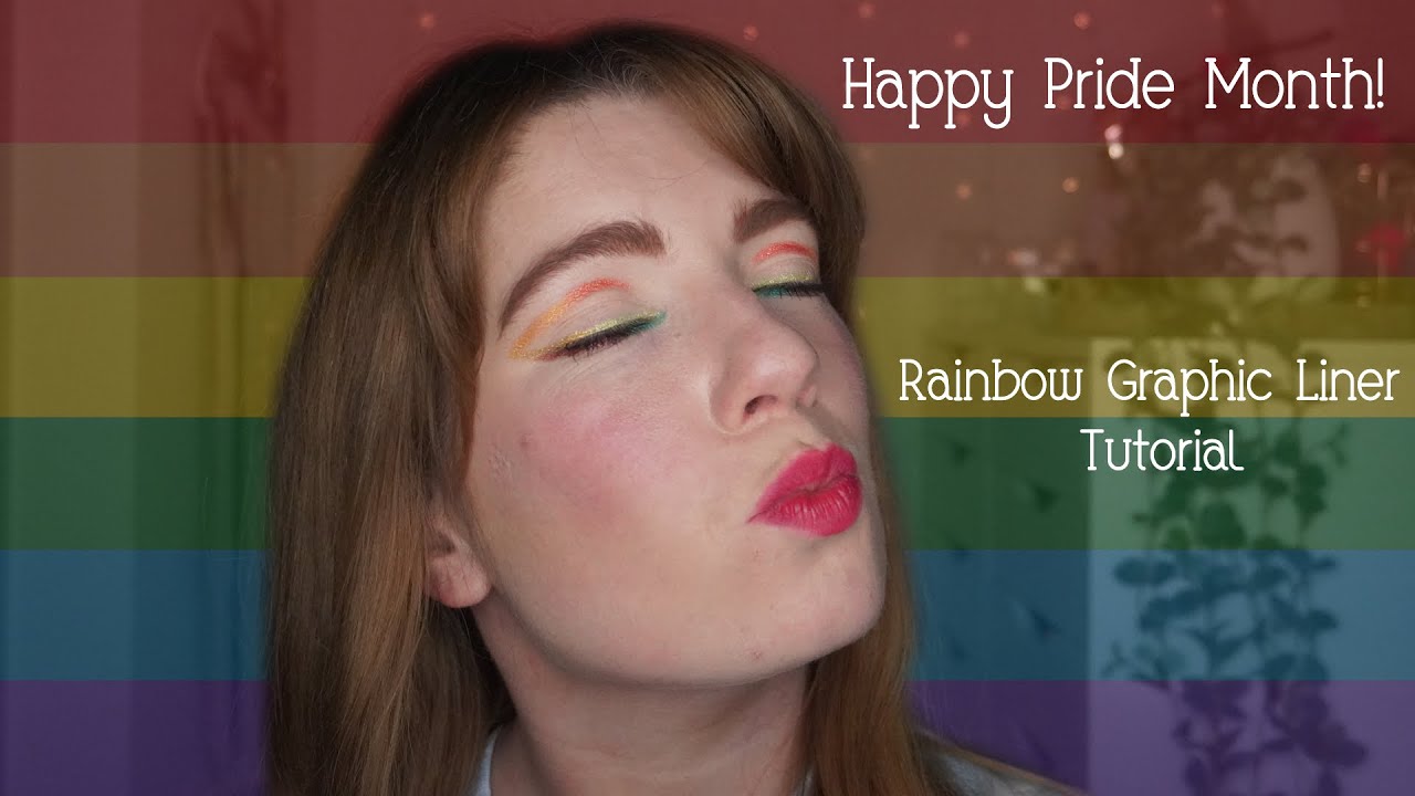 PRIDE MONTH LOOK | RaInBoW gRaPhIc LiNeR tUtOrIaL using the COLOURPOP Metallic Much Colour Stix Kit