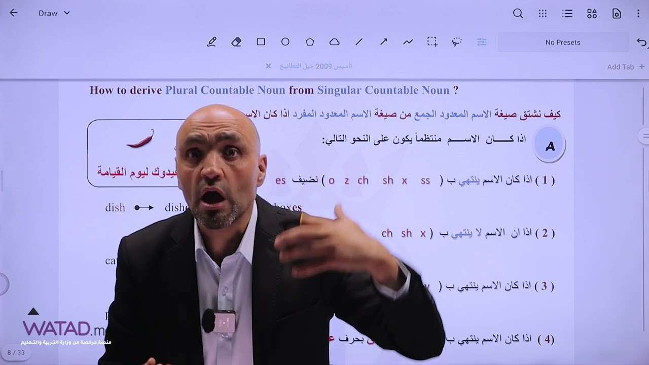 الحصة الثانية من التأسيس - في مادة اللغة الانجليزية ( جيل 2009 ) - الأستاذ حسان الحسن 🔥