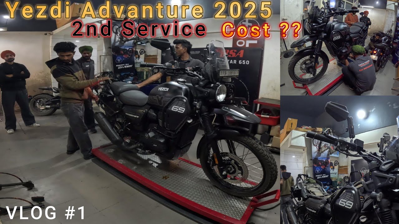VLOG 1 || 2nd Service of Yezdi Adventure 2025 | Complete Service Experience & Cost Breakdown ||
