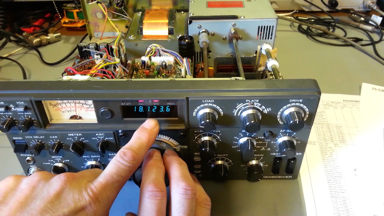 Adjust coil packs Kenwood TS hybrid transceivers with uneven receive/transmit  peak on drive control