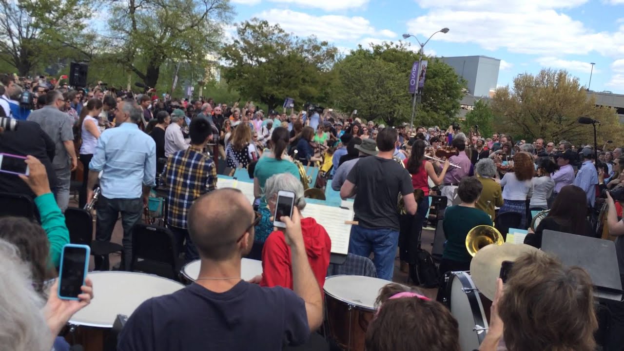 The BSO Plays National Anthem in the Heart of Baltimore Amid Unrest