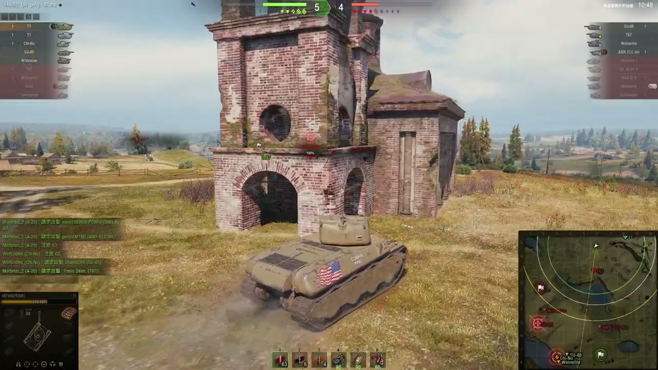 戰車世界(World of Tanks) T1 Heavy - Malinovka (High Caliber、Steel wall)