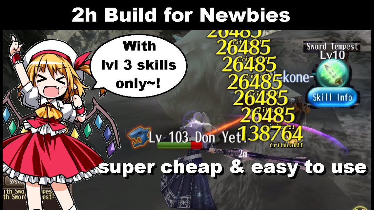 SUPER CHEAP 2h Build for Newbies! No Lvl 4 Skills! | Toram Online