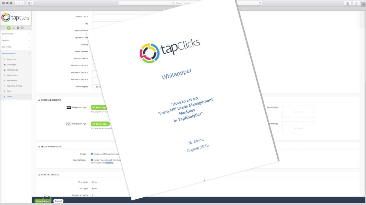 Leads Management feature overview - TapClicks