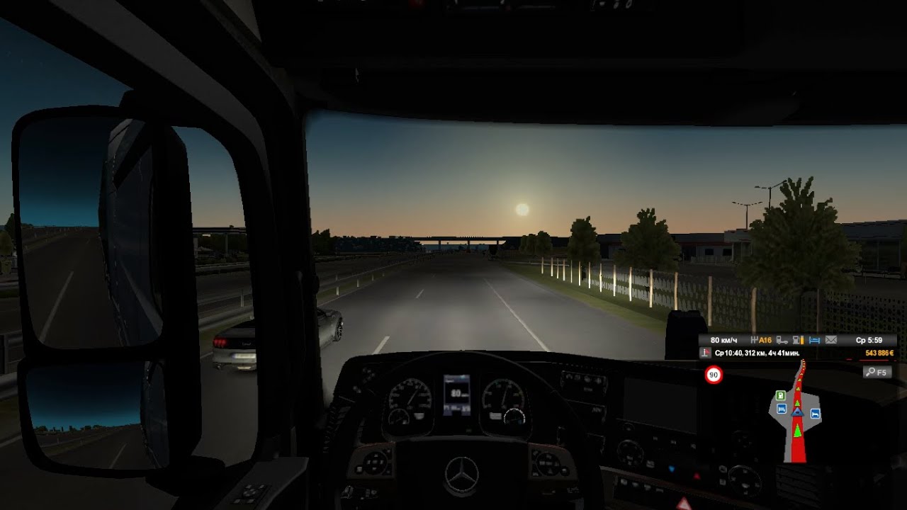 13) Euro Truck Simulator 2 (2343км) 899км - 216км Скутеры (9т) Каунас (LT) - Стамбул (TR)