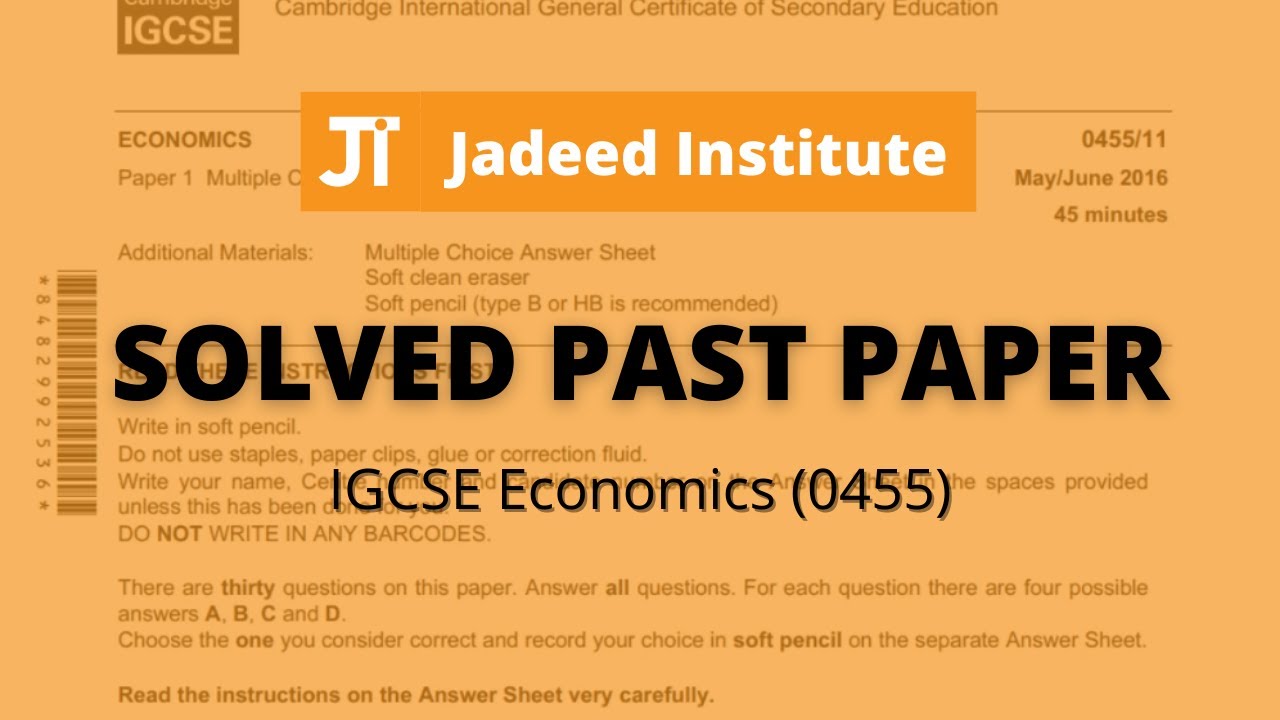 0455/11/o/n/21 | Решенные задания прошлых лет по экономике IGCSE | MCQ | 2022