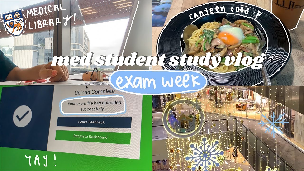 Singapore NUS Medical Student Study Vlog 👩🏻‍⚕️🇸🇬 | Exam Week 📝 (ft. Medical Library)
