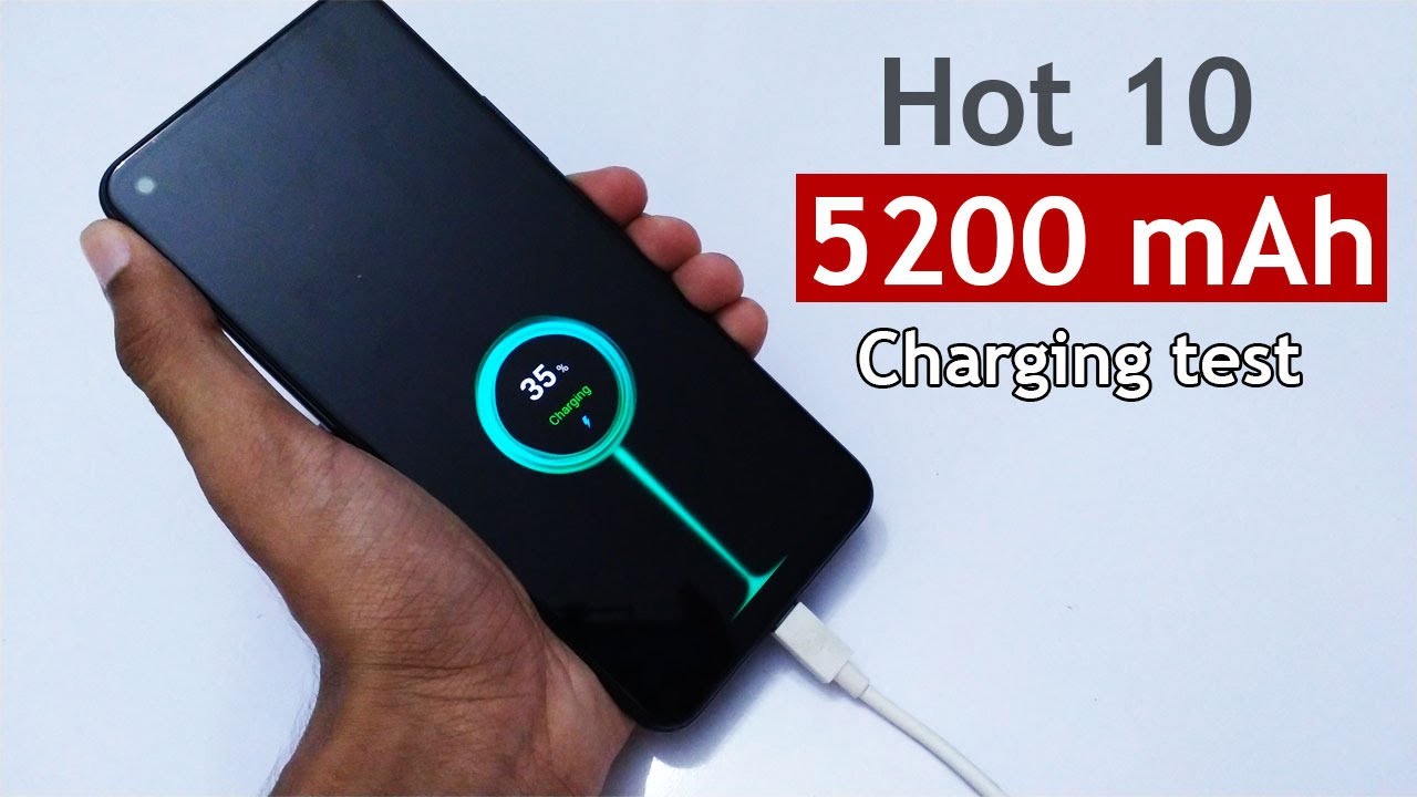 Infinix Hot 10 5200mAh Complete Battery Charging Test 0 to 100% ⚡⚡