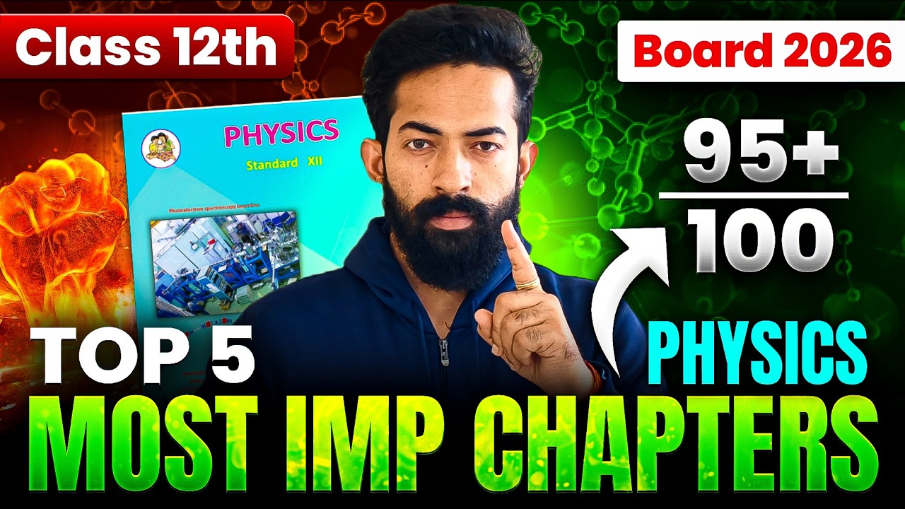 Top 5 Most Important Physics Chapters to Score 95+ | With Proof ✅ Class 12 HSC Board 2026 Strategy 
