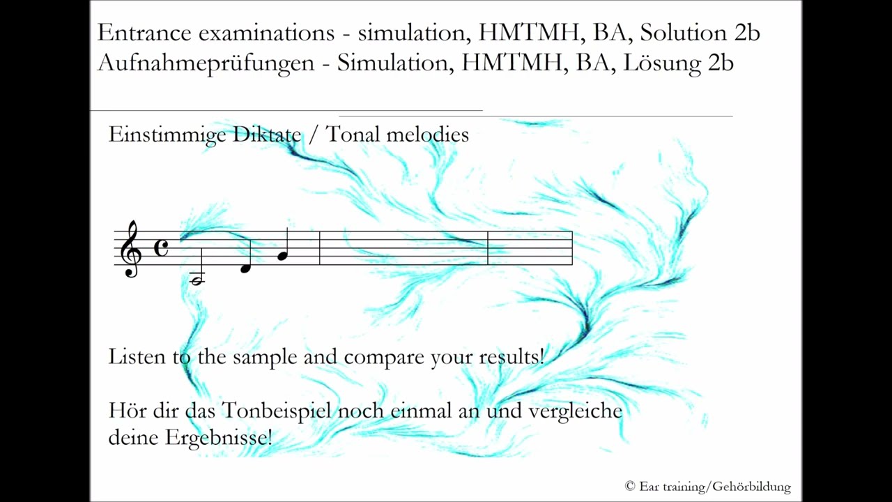 HMTMH | BA | Aufnahmeprüfung | Gehörbildung | Simulation - Lösung NEU NEW