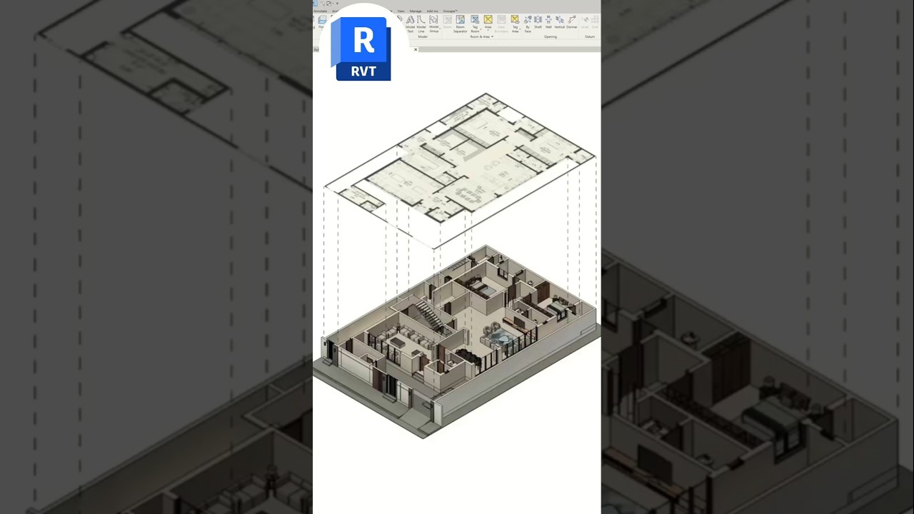 Revit 3D Floor Plan Presentation #revit #floorplan #architecture