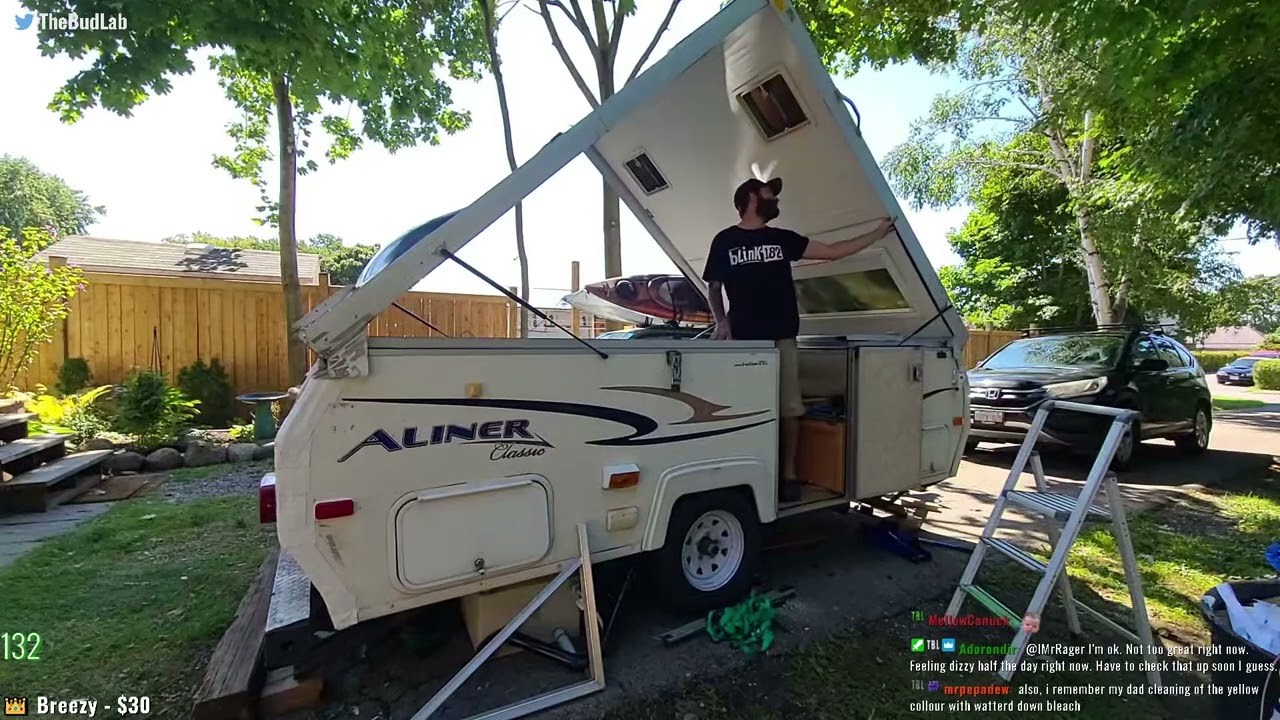 Setting up a Aliner Aframe Camper (Factory Springs removed & Gas Struts installed)