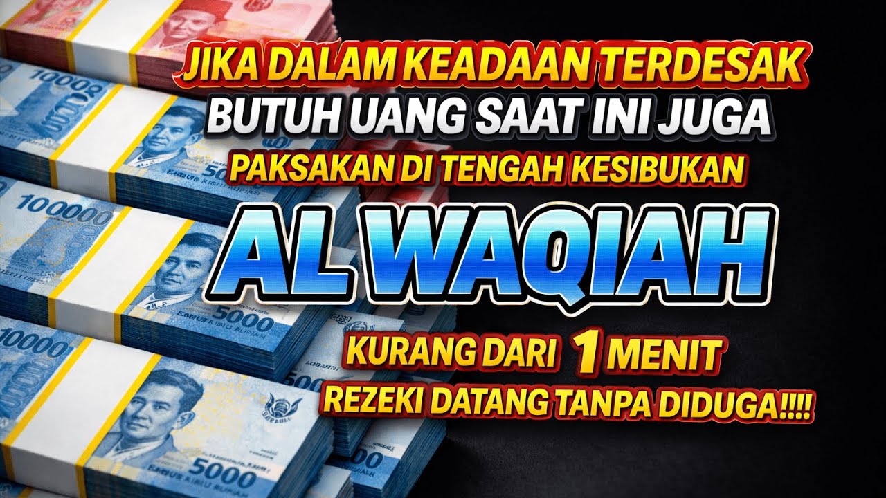 Saat Duit Habis & Pikiran Gelap, Putar 1x Surat Ini, Al-Waqiah Ini Jadi Pegangan Terakhir